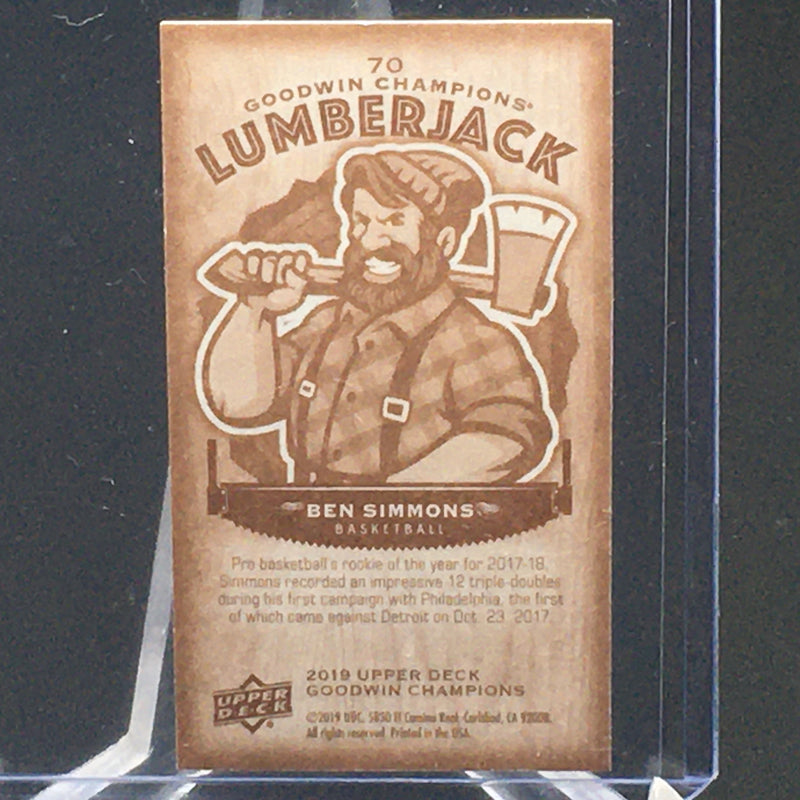 2019 UPPER DECK GOODWIN CHAMPIONS - LUMBERJACK - B. SIMMONS -