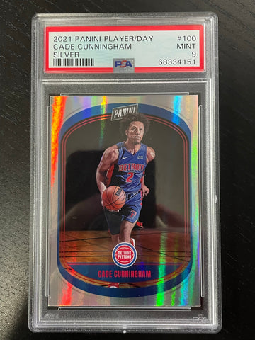 2021 PANINI PLAYER OF THE DAY - SILVER - C. CUNNINGHAM - #100 - PSA 9 - RC