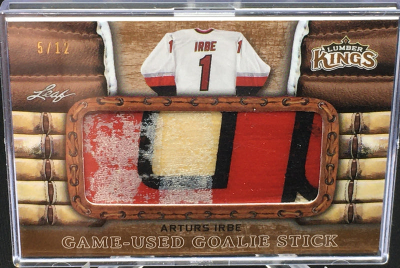 2016 LEAF LUMBER KINGS - GAME USED GOALIE STICK - A. IRBE - #GG-02 - #'D/12