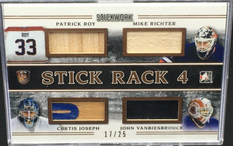 2017 LEAF IN THE GAME - STICKWORK - STICK RACK 4 - P. ROY / M. RICHTER / C. JOSEPH / J. VANBIESBROUCK - #SR-O6 - #'D/25