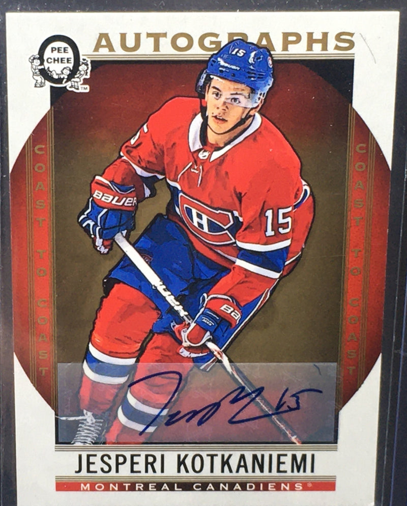 2018 UPPER DECK O-PEE-CHEE - COAST TO COAST -  HOCKEY AUTOGRAPHS - J. KOTKANIEMI -