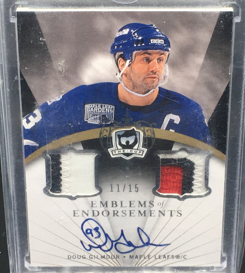 2007 UPPER DECK THE CUP - EMBLEM OF ENDORSEMENTS - D. GILMOUR - #EE-DG - #'D/15 - AUTOGRAPH - DUAL PATCH