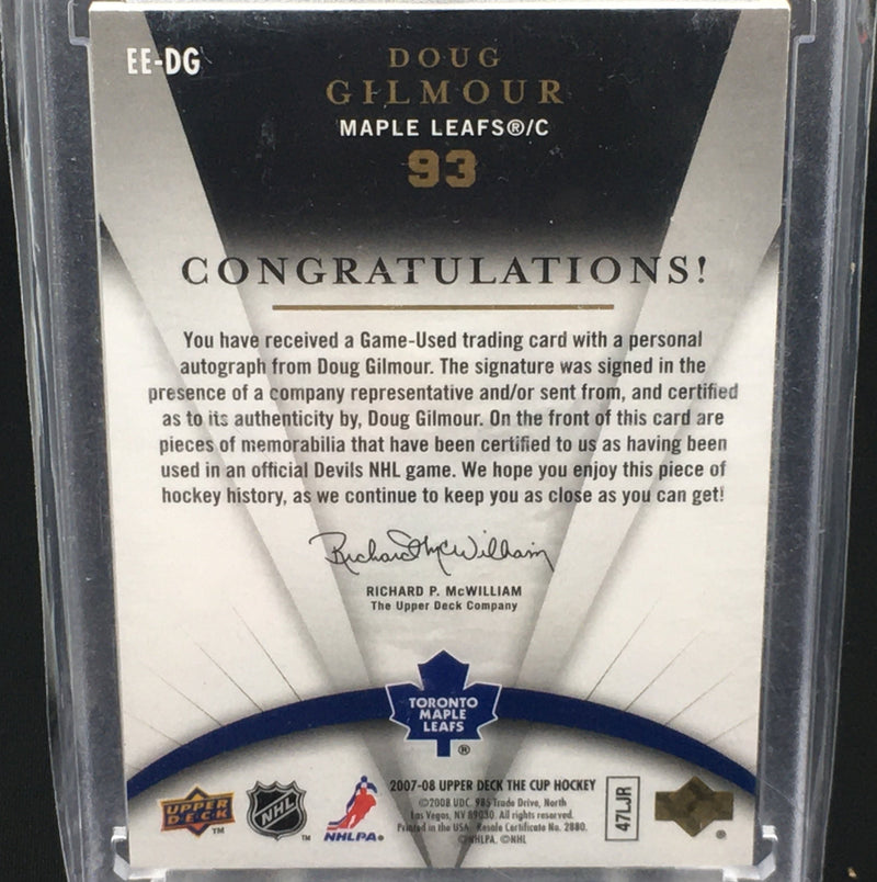 2007 UPPER DECK THE CUP - EMBLEM OF ENDORSEMENTS - D. GILMOUR - #EE-DG - #'D/15 - AUTOGRAPH - DUAL PATCH