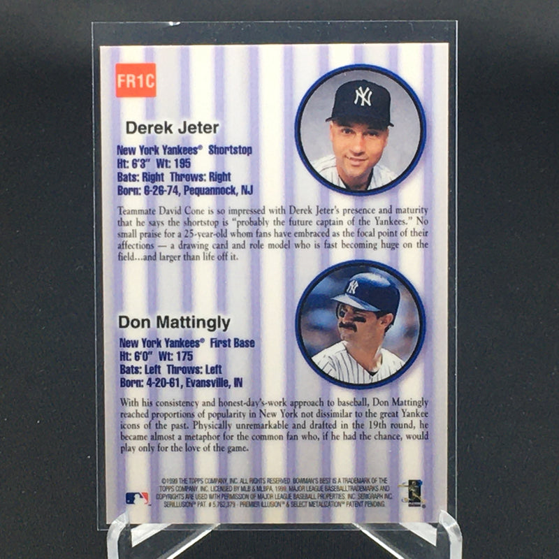 1999 TOPPS BOWMAN BEST - FRANCHISE FAVORITES - D. JETER/ D. MATTINGLY -