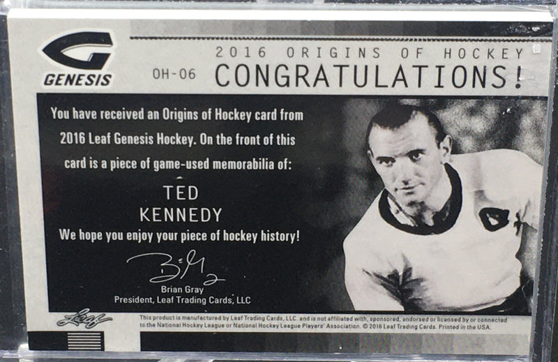 2016 LEAF GENESIS - ORIGINS OF HOCKEY - T. KENNEDY -