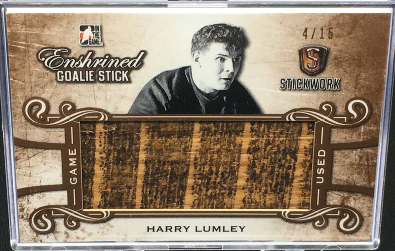 2017 LEAF IN THE GAME - ENSHRINED GOALIE STICK - H. LUMLEY - #EGS-04 - #'D/15