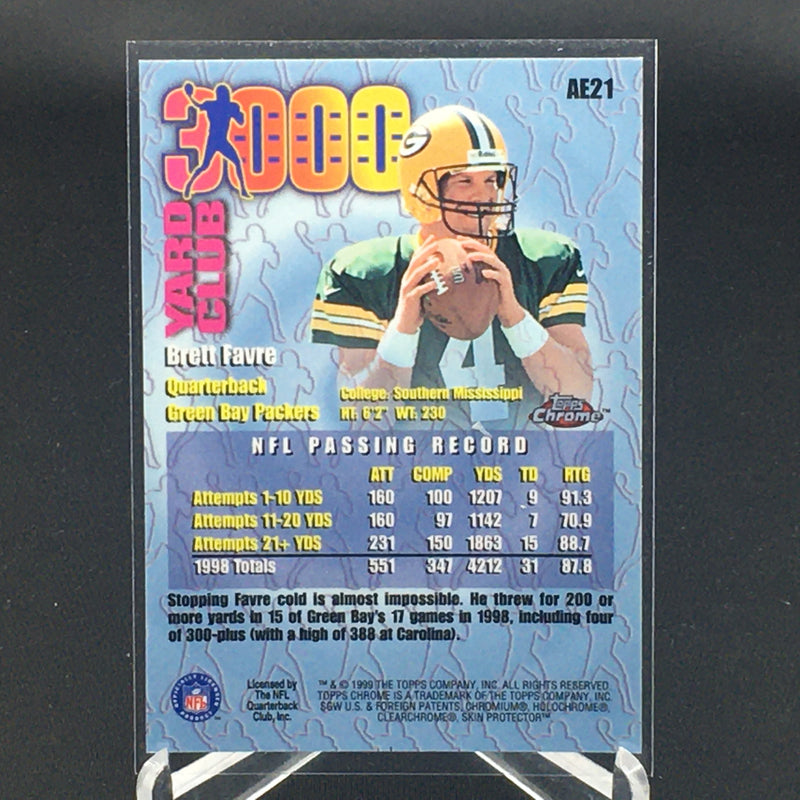 1999 TOPPS CHROME - 3000 YARD CLUB - B. FAVRE -