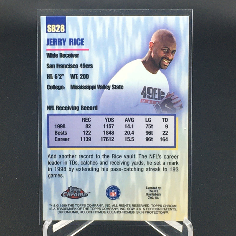 1999 TOPPS CHROME - DEEP THREATS - J. RICE -