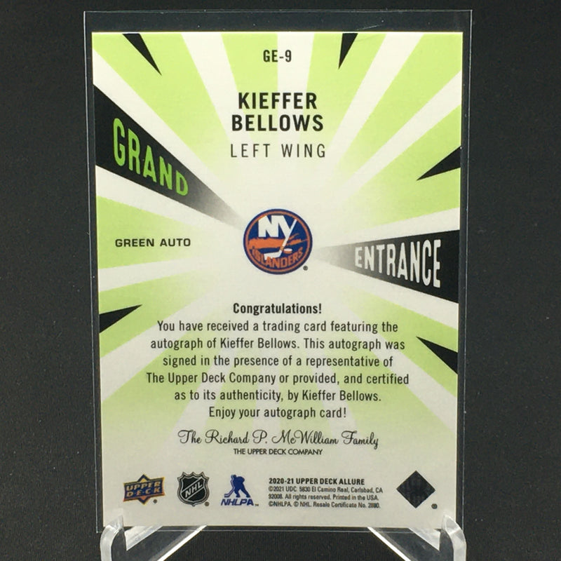 2020 UPPER DECK ALLURE - GREEN - GRAND ENTRANCE - K. BELLOWS -