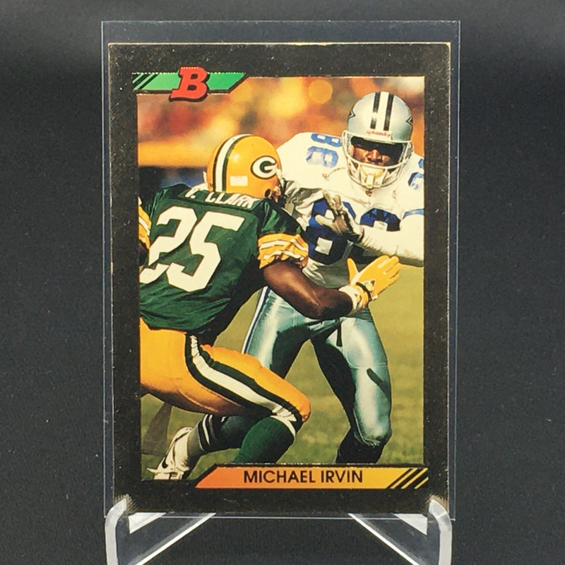 1992 TOPPS BOWMAN GOLD - 1991 PLAYOFF - M. IRVIN -