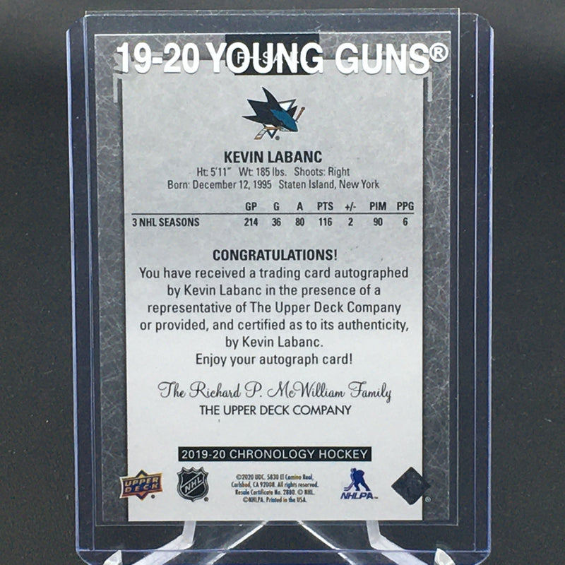 2018 UPPER DECK CHRONOLOGY - K. LABANC -