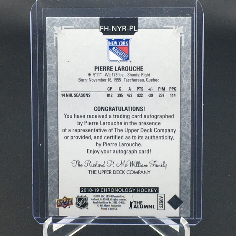 2018 UPPER DECK CHRONOLOGY - P. LAROUCHE -