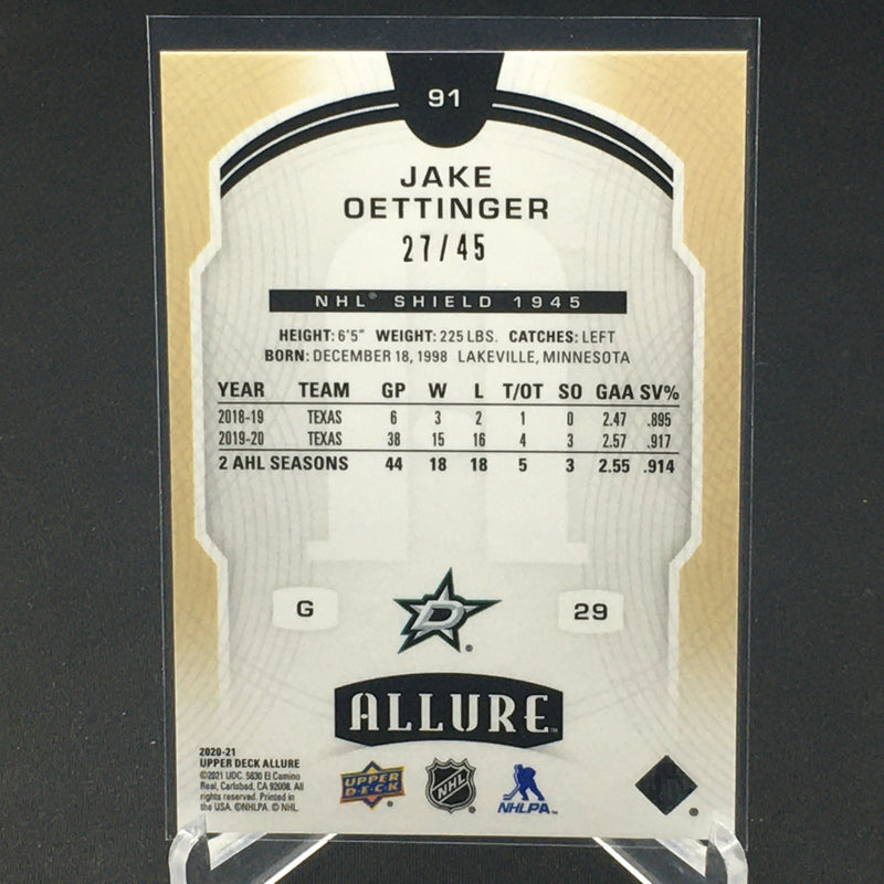 2020 UPPER DECK ALLURE - BLACK RAINBOW - J. OETTINGER -