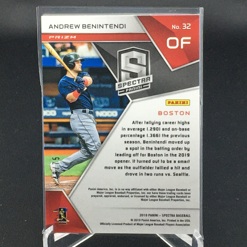 2019 PANINI SPECTRA - A. BENINTENDI - #32 - #'D/75 - PRIZM