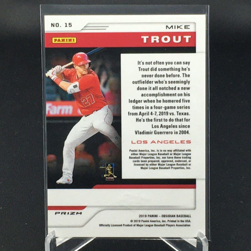 2019 PANINI OBSIDIAN - M. TROUT -