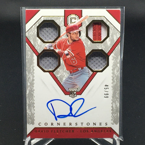 2019 PANINI CORNERSTONES - D. FLETCHER - #6 - #'D/99 - AUTOGRAPH - QUAD JERSEY - RC