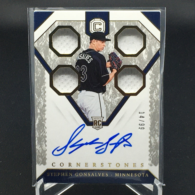 2019 PANINI CORNERSTONES - S. GONSALVES - #26 -  #'D/99 - AUTOGRAPH - QUAD JERSEY - RC