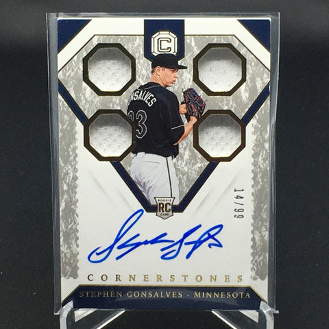 2019 PANINI CORNERSTONES - S. GONSALVES - #26 -  #'D/99 - AUTOGRAPH - QUAD JERSEY - RC