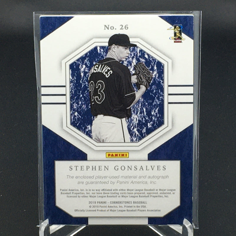 2019 PANINI CORNERSTONES - S. GONSALVES - #26 -  #'D/99 - AUTOGRAPH - QUAD JERSEY - RC
