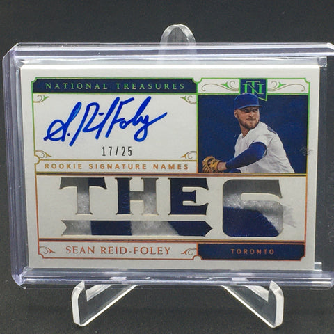 2019 PANINI NATIONAL TREASURES - ROOKIE SIGNATURE NAMES - S. REID-FOLEY - #RSN-SF - #'D/25 - AUTOGRAPH - RELIC - RC