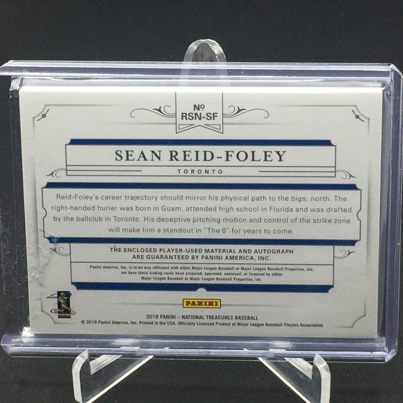 2019 PANINI NATIONAL TREASURES - ROOKIE SIGNATURE NAMES - S. REID-FOLEY - #RSN-SF - #'D/25 - AUTOGRAPH - RELIC - RC