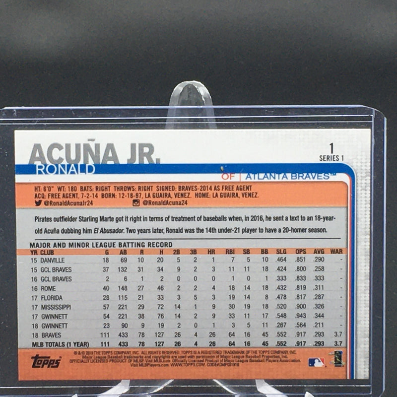 2019 TOPPS SERIES ONE - R. ACUNA JR. -