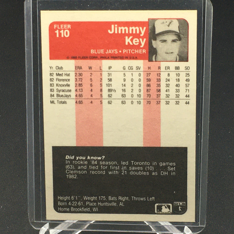 1985 FLEER - J. KEY -