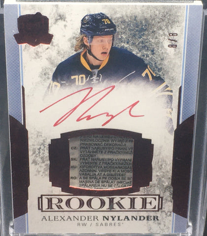 2017 UPPER DECK THE CUP - ROOKIE LAUNDRY TAG - A. NYLANDER - #124 - #'D/8 - RELIC - AUTOGRAPH - RC