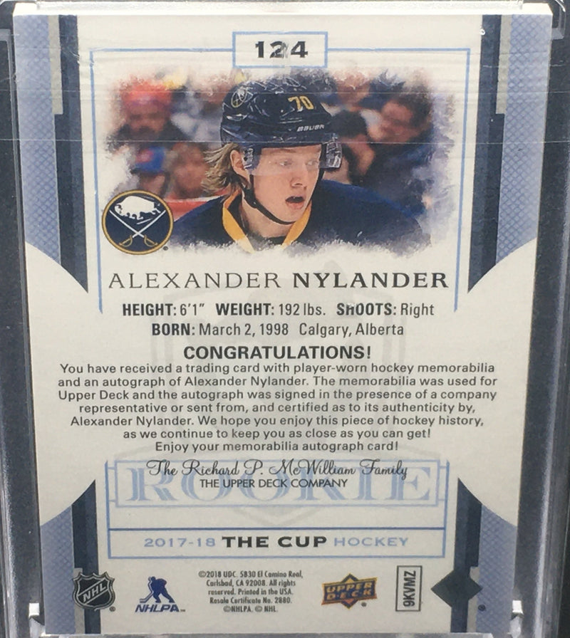 2017 UPPER DECK THE CUP - ROOKIE - A. NYLANDER - #124 - #'D/8 - RPA