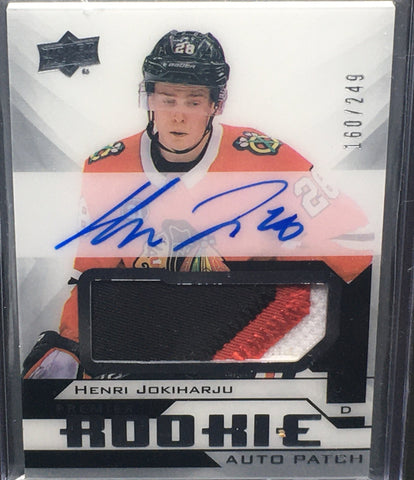 2018 UPPER DECK PREMIER - ROOKIE - H. JOKIHARJU - #AR-HJ - #'D/249 - RELIC - AUTOGRAPH - RC