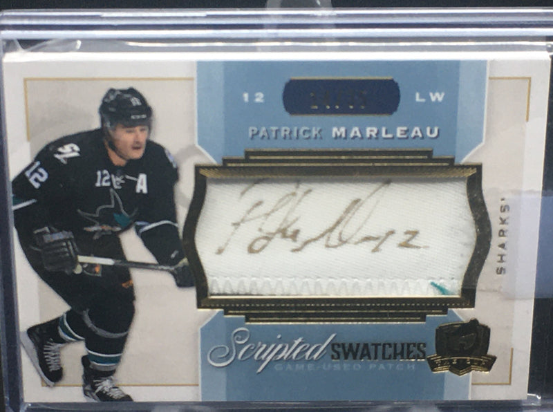 2014 THE CUP - SCRIPTED SWATCHES - P. MARLEAU - #SW-PM - #'D/35 - AUTOGRAPHED PATCH