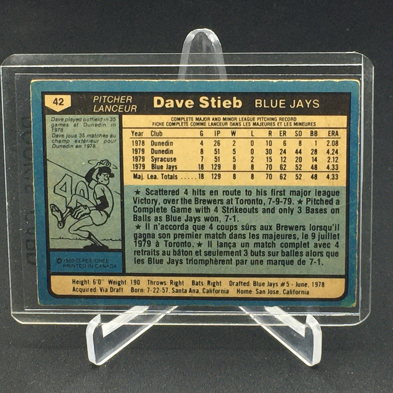 1980 O-PEE-CHEE - D. STIEB -