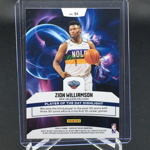 2020 PANINI PLAYER OF THE DAY BASKETBALL - Z. WILLIAMSON - #51 - FOIL