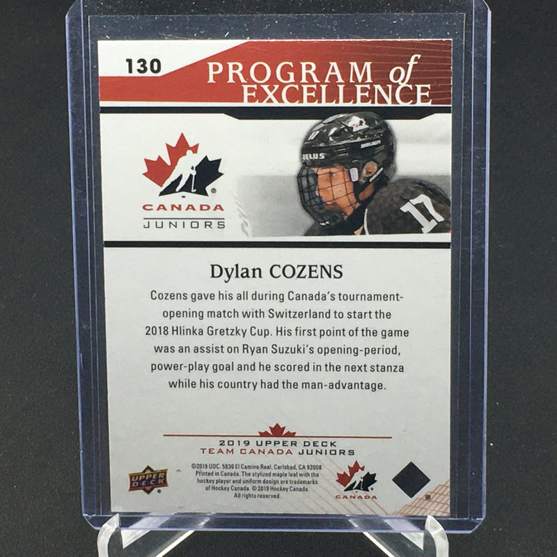 2019 UPPER DECK TEAM CANADA JUNIORS - PROGRAM OF EXCELLENCE - HIGH GLOSS - D. COZENS - #130 - #'D/25