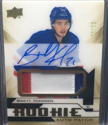 2018 UPPER DECK PREMIER - ROOKIE - B. HOWDEN - #AR-BH - #'D/99 - RELIC - AUTOGRAPH - RC