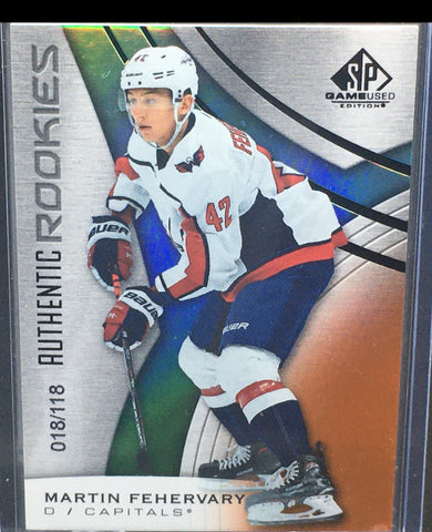 2019 UPPER DECK SP GAME USED - AUTHENTIC ROOKIES - M. FEHERVARY - #123 - #'D/118 - RC