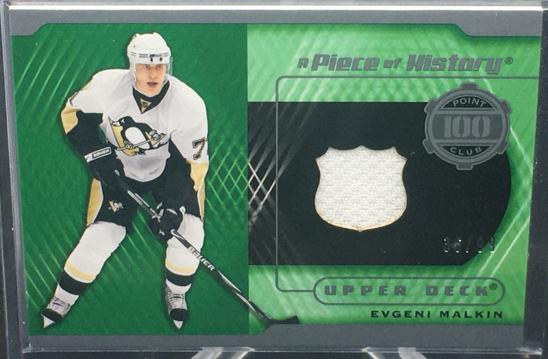 2018 UPPER DECK SP GAME USED - POINT 100 CLUB - E. MALKIN - #100-EM - #'D/99 - JERSEY