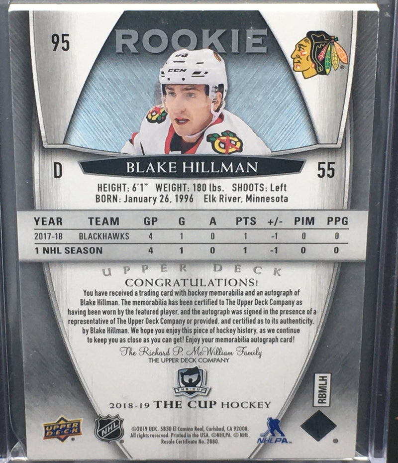 2018 THE CUP - ROOKIE - B. HILLMAN - #95 - #'D/249 - RPA