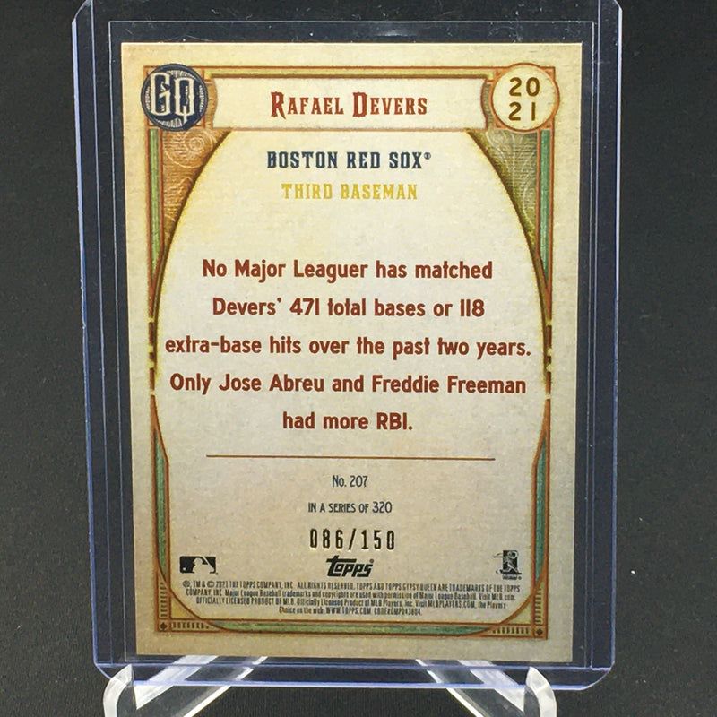 2021 TOPPS GYPSY QUEEN - BLUE INDIGO REFRACTOR - R. DEVERS - #207 - #'D/150