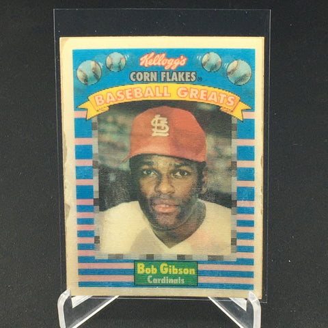 1991 KELOGG'S - BASEBALL GREATS HOLOGRAM - B. GIBSON - #5