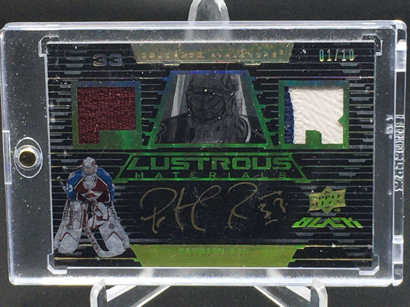 2008 UPPER DECK BLACK - LUSTROUS MATERIALS - P. ROY - #LM2-PR - #D'/10 - AUTOGRAPH - PATCH