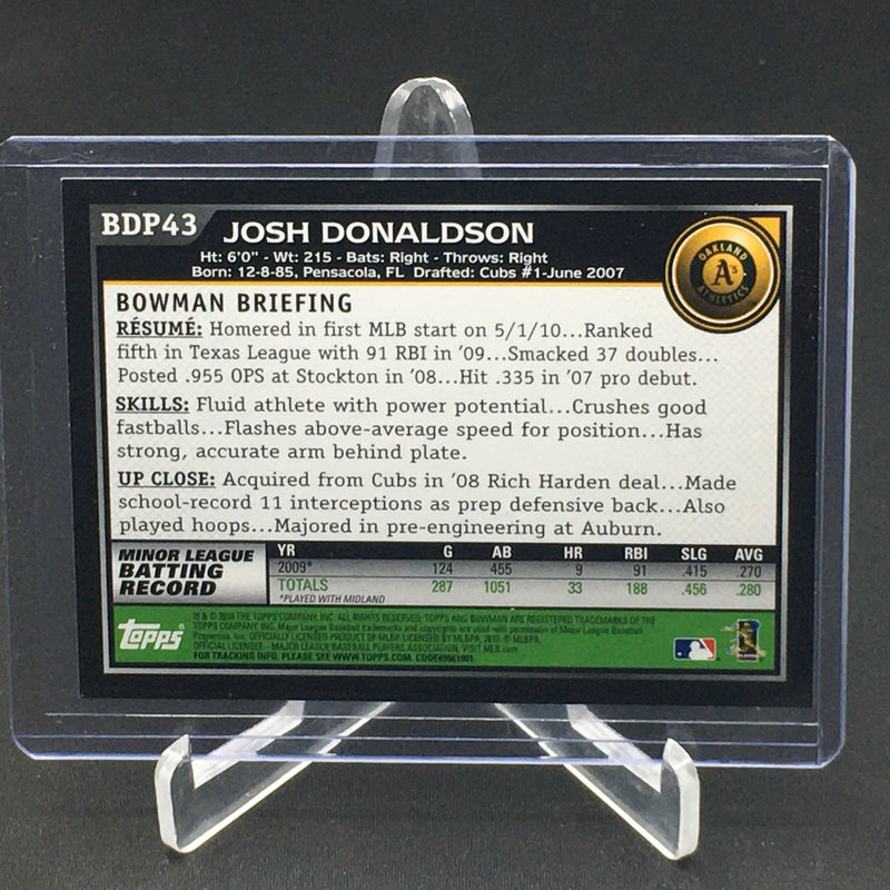 2010 TOPPS BOWMAN - J. DONALDSON -