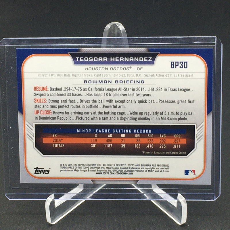 2015 TOPPS BOWMAN - 1ST BOWMAN - T. HERNANDEZ -