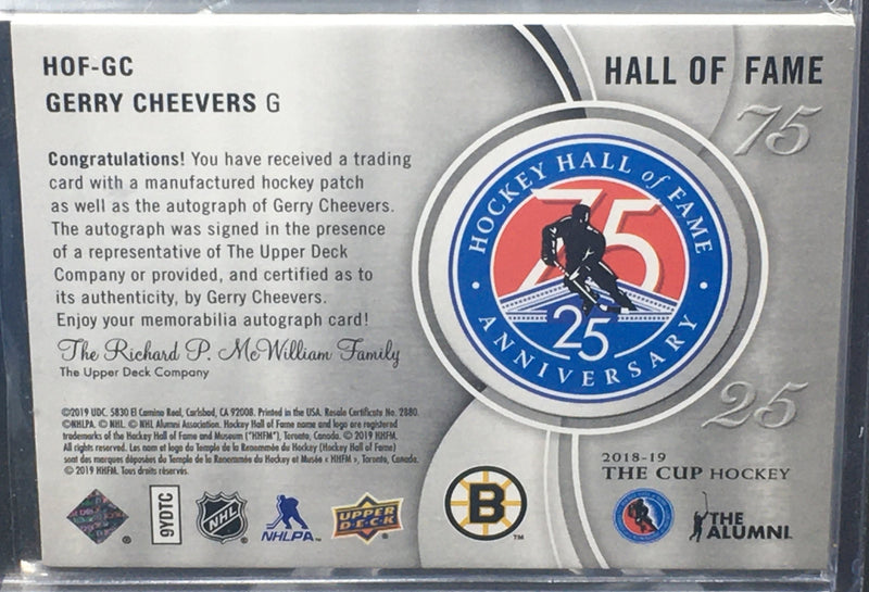 2018 UPPER DECK THE CUP - HALL OF FAME - G. CHEEVERS -