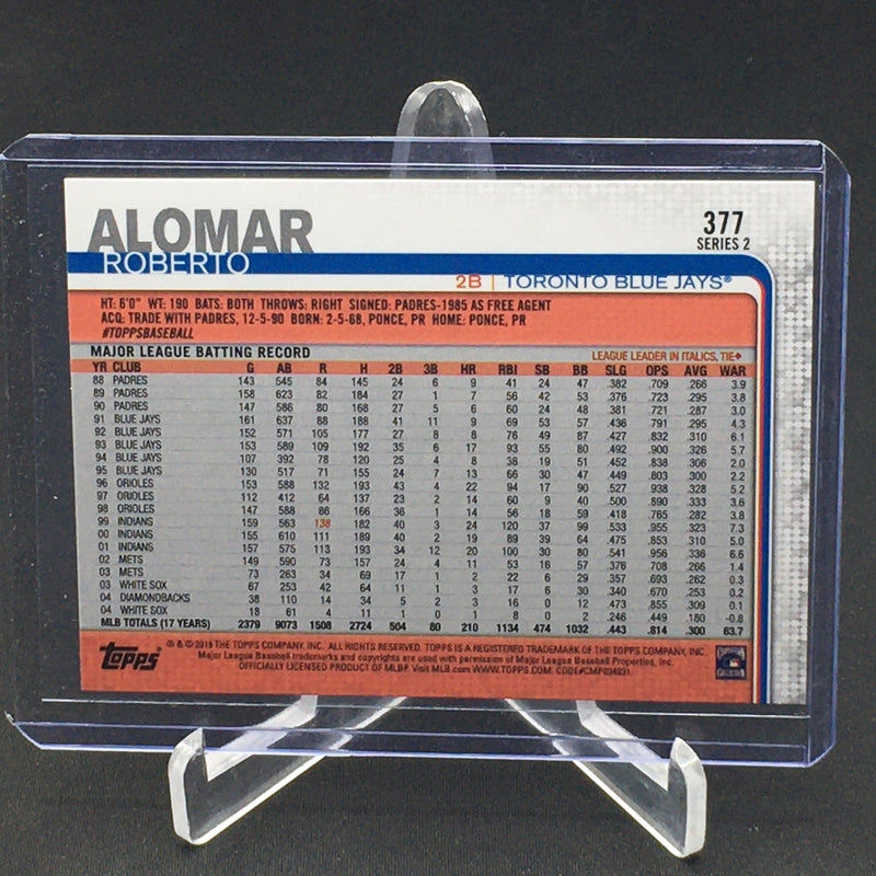 2019 TOPPS SERIES TWO - SP PHOTO VARIATION - R. ALOMAR -