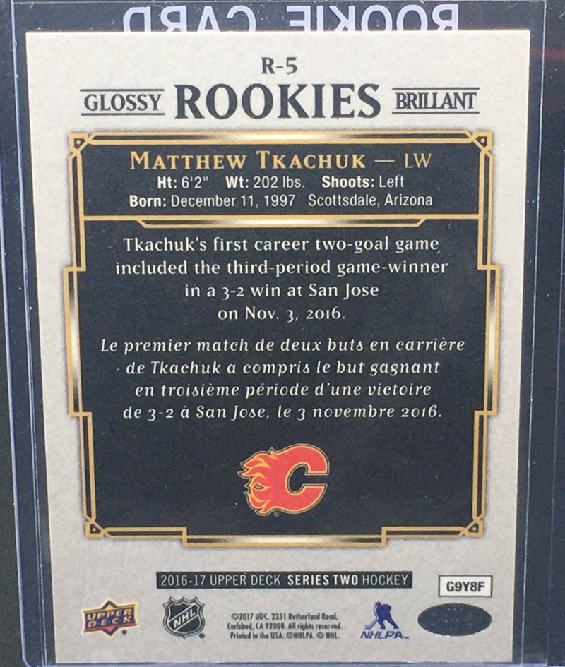 2016 UPPER DECK SERIES TWO - GLOSSY ROOKIES BRILLANT - M. TKACHUK -