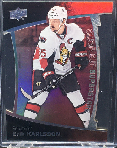 2016 UPPER DECK SERIES ONE - CLEAR CUT SUPERSTARS - E. KARLSSON - #CCS-EK