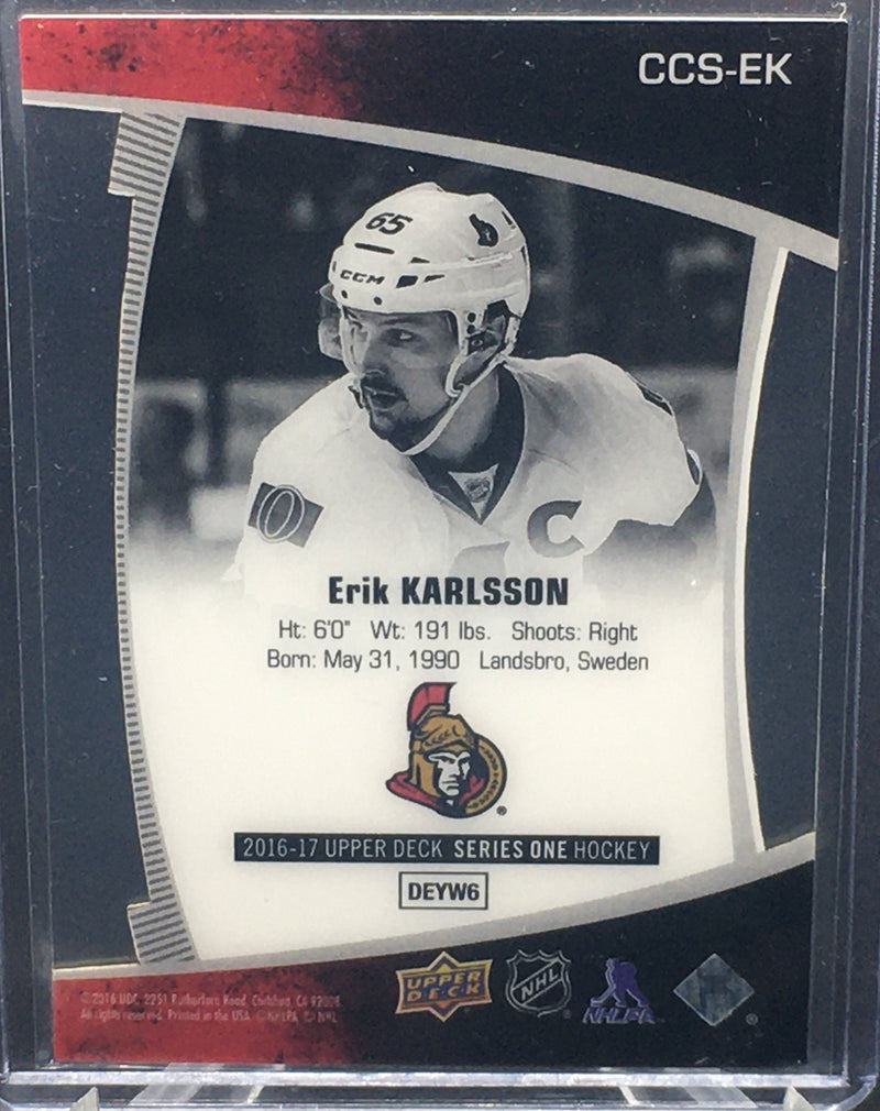 2016 UPPER DECK SERIES ONE - CLEAR CUT SUPERSTARS - E. KARLSSON -