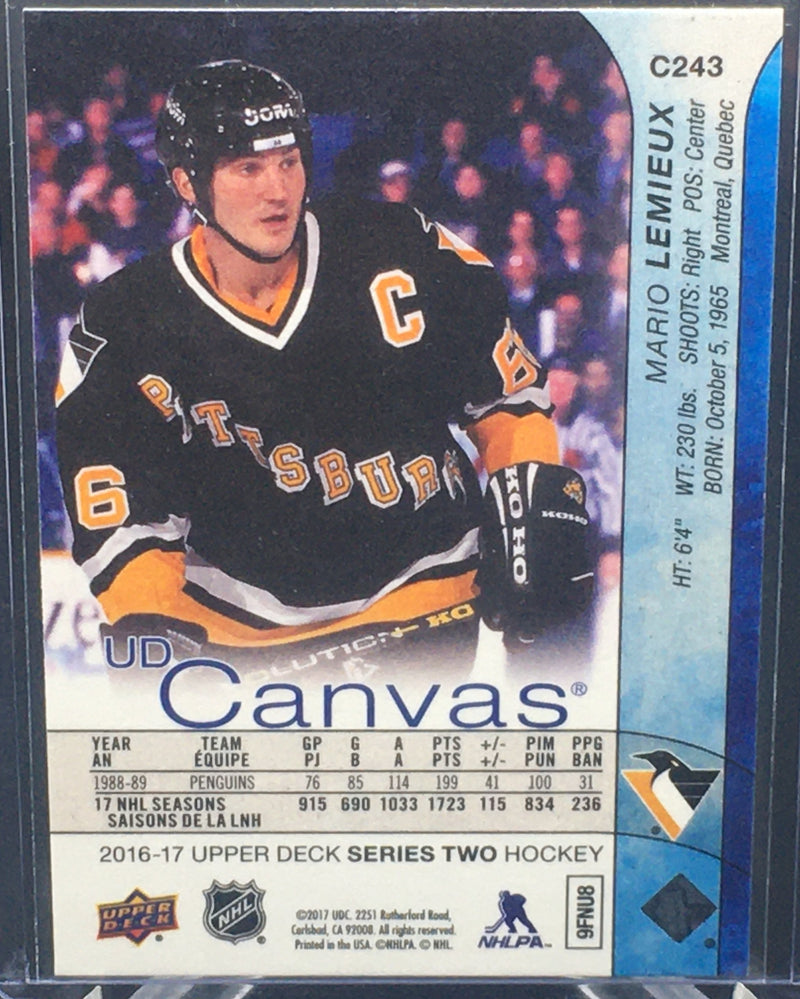 2016 UPPER DECK SERIES TWO - UD CANVAS - M. LEMIEUX -