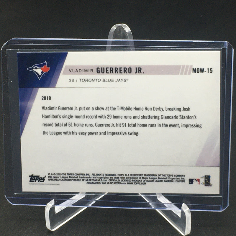 2019 TOPPS NOW - MOMENTS OF THE WEEK - V. GUERRERO JR. -